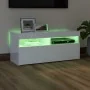 Mueble de TV con luces LED blanco brillante 90x35x40 cm de vidaXL, Muebles TV - Ref: Foro24-804388, Precio: 74,03 €, Descuent...