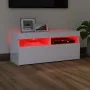 Mueble de TV con luces LED blanco brillante 90x35x40 cm de vidaXL, Muebles TV - Ref: Foro24-804388, Precio: 74,03 €, Descuent...