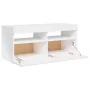 Mueble de TV con luces LED blanco brillante 90x35x40 cm de vidaXL, Muebles TV - Ref: Foro24-804388, Precio: 74,03 €, Descuent...