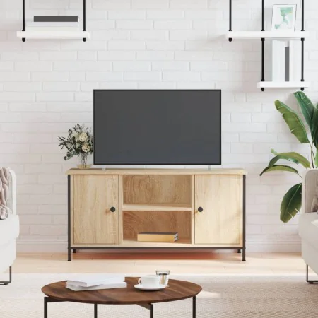Mueble para TV madera contrachapada roble Sonoma 100x40x50 cm de vidaXL, Muebles TV - Ref: Foro24-832764, Precio: 67,49 €, De...