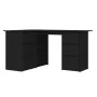 Escritorio de esquina madera contrachapada negro 145x100x76 cm de vidaXL, Escritorios - Ref: Foro24-801090, Precio: 211,13 €,...