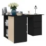 Escritorio de esquina madera contrachapada negro 145x100x76 cm de vidaXL, Escritorios - Ref: Foro24-801090, Precio: 211,13 €,...