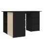 Escritorio de esquina madera contrachapada negro 145x100x76 cm de vidaXL, Escritorios - Ref: Foro24-801090, Precio: 211,13 €,...