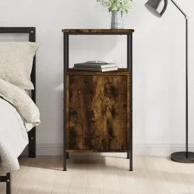 Nachttisch aus geräuchertem Eichenholzwerkstoff, 41 x 31 x 80 cm von vidaXL, Nachttische - Ref: Foro24-825927, Preis: 40,17 €...