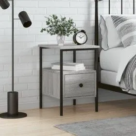 Mesita de noche madera de ingeniería gris Sonoma 34x36x50 cm de vidaXL, Mesitas de noche - Ref: Foro24-826049, Precio: 43,21 ...