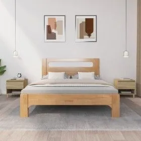 Mesitas de noche 2 uds contrachapada roble Sonoma 50x46x50 cm de vidaXL, Mesitas de noche - Ref: Foro24-819539, Precio: 83,90...