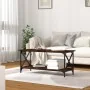 Mesa de centro madera y hierro roble ahumado 100x45x45 cm de vidaXL, Mesas de centro - Ref: Foro24-823314, Precio: 46,27 €, D...