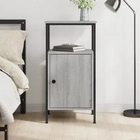 Mesita de noche madera de ingeniería gris Sonoma 41x31x80 cm de vidaXL, Mesitas de noche - Ref: Foro24-825929, Precio: 44,73 ...