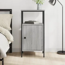 Sonoma gray engineered wood bedside table 41x31x80 cm by vidaXL, Nightstands - Ref: Foro24-825929, Price: 44,73 €, Discount: %