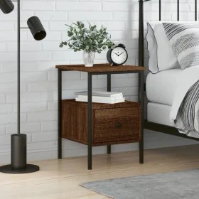 Mesita de noche madera de ingeniería marrón roble 34x36x50 cm de vidaXL, Mesitas de noche - Ref: Foro24-826051, Precio: 40,15...