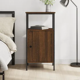 Mesita de noche madera de ingeniería roble marrón 41x31x80 cm de vidaXL, Mesitas de noche - Ref: Foro24-825931, Precio: 38,36...