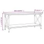 Sonoma gray wood and iron coffee table 100x45x45 cm by vidaXL, Coffee table - Ref: Foro24-823315, Price: 55,65 €, Discount: %