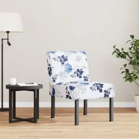 Gepolsterter Stoffstuhl mit blauem Blumendruck von vidaXL, Einfache Stühle - Ref: Foro24-352461, Preis: 68,98 €, Rabatt: %