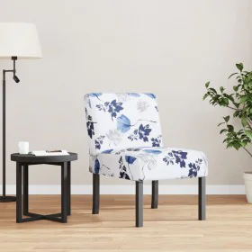 Silla tapizada de tela con estampado de flores azul de vidaXL, Sillas poltrona - Ref: Foro24-352461, Precio: 68,98 €, Descuen...