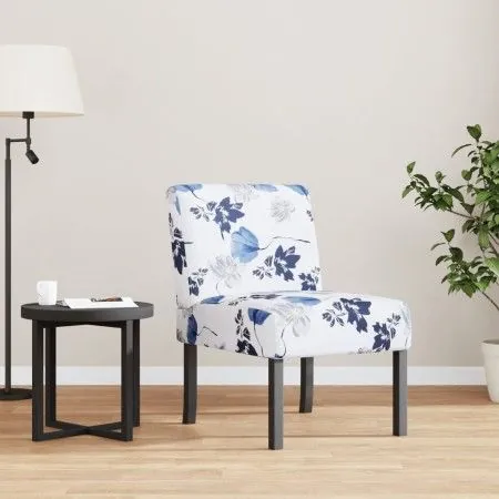 Gepolsterter Stoffstuhl mit blauem Blumendruck von vidaXL, Einfache Stühle - Ref: Foro24-352461, Preis: 68,98 €, Rabatt: %