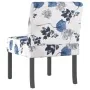 Gepolsterter Stoffstuhl mit blauem Blumendruck von vidaXL, Einfache Stühle - Ref: Foro24-352461, Preis: 68,98 €, Rabatt: %