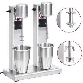 Batidora de batidos con doble vaso de acero inoxidable 2 L de vidaXL, Batidoras y licuadoras - Ref: Foro24-51086, Precio: 174...