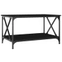 Mesa de centro madera contrachapada y hierro negro 80x50x45 cm de vidaXL, Mesas de centro - Ref: Foro24-823317, Precio: 54,32...