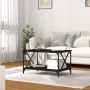 Mesa de centro madera contrachapada y hierro negro 80x50x45 cm de vidaXL, Mesas de centro - Ref: Foro24-823317, Precio: 54,32...