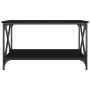 Mesa de centro madera contrachapada y hierro negro 80x50x45 cm de vidaXL, Mesas de centro - Ref: Foro24-823317, Precio: 54,32...