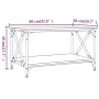Mesa de centro madera contrachapada y hierro negro 80x50x45 cm de vidaXL, Mesas de centro - Ref: Foro24-823317, Precio: 54,32...