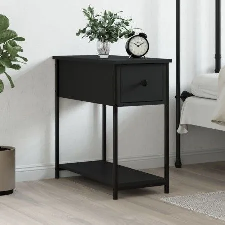 Mesita de noche madera de ingeniería negra 30x60x60 cm de vidaXL, Mesitas de noche - Ref: Foro24-826053, Precio: 45,69 €, Des...