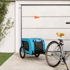 Pet Bicycle Trailer Iron Oxford Cloth Blue Black by vidaXL, pet strollers - Ref: Foro24-94009, Price: 97,26 €, Discount: %