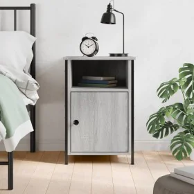 Mesita de noche madera contrachapada gris Sonoma 40x42x60 cm de vidaXL, Mesitas de noche - Ref: Foro24-825919, Precio: 47,64 ...