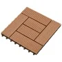 WPC porch tiles 30x30 cm 2 m² brown 22 units by vidaXL, Floors and carpets - Ref: Foro24-277798, Price: 104,98 €, Discount: %