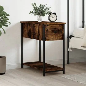 Nachttisch aus geräucherter Eichenholz-Engineering 30x60x60 cm von vidaXL, Nachttische - Ref: Foro24-826057, Preis: 38,14 €, ...