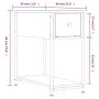 Engineered wood smoked oak bedside table 30x60x60 cm by vidaXL, Nightstands - Ref: Foro24-826057, Price: 38,14 €, Discount: %