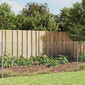 Wire fence with silver flange 1.1x25 m by vidaXL, fence panels - Ref: Foro24-154042, Price: 100,47 €, Discount: %