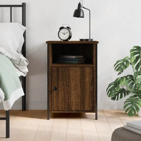 Oak brown plywood bedside table 40x42x60 cm by vidaXL, Nightstands - Ref: Foro24-825921, Price: 38,05 €, Discount: %