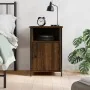 Mesita de noche madera contrachapada marrón roble 40x42x60 cm de vidaXL, Mesitas de noche - Ref: Foro24-825921, Precio: 38,05...