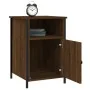 Mesita de noche madera contrachapada marrón roble 40x42x60 cm de vidaXL, Mesitas de noche - Ref: Foro24-825921, Precio: 38,05...