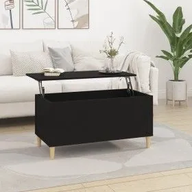 Mesa de centro madera contrachapada negro 90x44,5x45 cm de vidaXL, Mesas de centro - Ref: Foro24-819581, Precio: 56,45 €, Des...