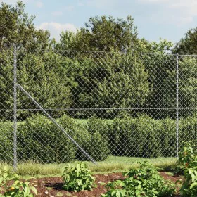 Wire fence with silver flange 1.4x10 m by vidaXL, fence panels - Ref: Foro24-154035, Price: 70,11 €, Discount: %