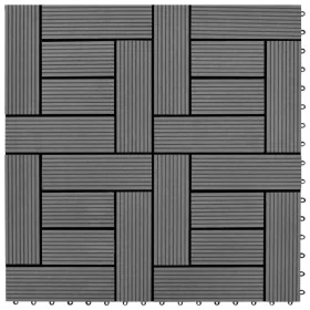 Baldosas de porche de WPC 30x30 cm 2 m² gris 22 unidades de vidaXL, Suelos y moquetas - Ref: Foro24-277799, Precio: 104,98 €,...