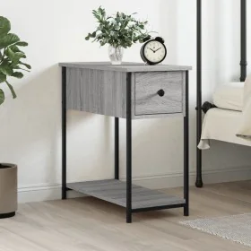 Mesita de noche madera de ingeniería gris Sonoma 30x60x60 cm de vidaXL, Mesitas de noche - Ref: Foro24-826059, Precio: 44,00 ...