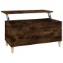 Mesa de centro madera contrachapada roble ahumado 90x44,5x45 cm de vidaXL, Mesas de centro - Ref: Foro24-819585, Precio: 62,9...