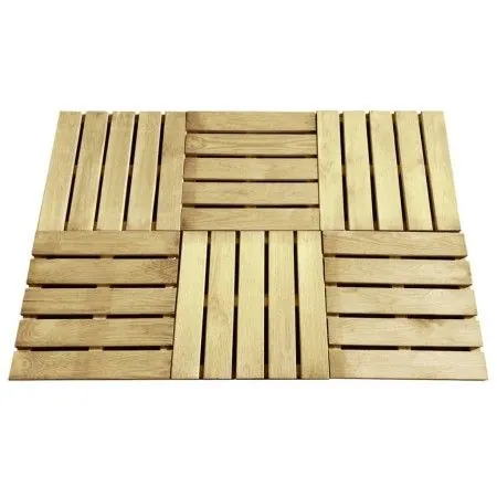 Baldosas de porche 6 unidades madera verde 50x50 cm de vidaXL, Suelos y moquetas - Ref: Foro24-44946, Precio: 62,81 €, Descue...