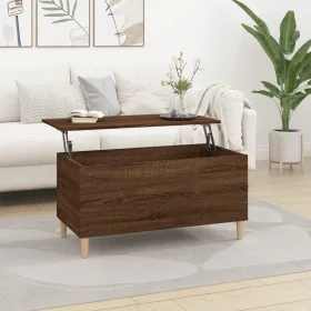Oak brown plywood coffee table 90x44.5x45 cm by vidaXL, Coffee table - Ref: Foro24-819587, Price: 64,82 €, Discount: %