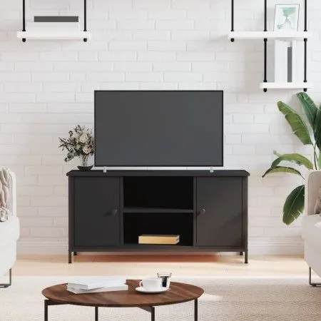 Mueble para TV madera contrachapada negro 100x40x50 cm de vidaXL, Muebles TV - Ref: Foro24-832763, Precio: 74,06 €, Descuento: %