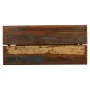 Mesa y 6 taburetes bar madera maciza reciclada cuero real lona de vidaXL, muebles para cocinas y comedores - Ref: Foro24-2751...