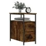 Smoked oak engineered wood bedside table 30x60x60 cm by vidaXL, Nightstands - Ref: Foro24-826067, Price: 55,96 €, Discount: %