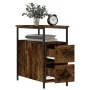 Smoked oak engineered wood bedside table 30x60x60 cm by vidaXL, Nightstands - Ref: Foro24-826067, Price: 55,96 €, Discount: %