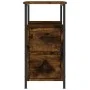 Smoked oak engineered wood bedside table 30x60x60 cm by vidaXL, Nightstands - Ref: Foro24-826067, Price: 55,96 €, Discount: %