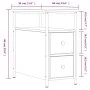 Smoked oak engineered wood bedside table 30x60x60 cm by vidaXL, Nightstands - Ref: Foro24-826067, Price: 55,96 €, Discount: %