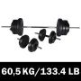 Juego de barras + 2 mancuernas 60,5kg de vidaXL, Peso libre - Ref: Foro24-90375, Precio: 158,79 €, Descuento: %
