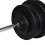 Juego de barras + 2 mancuernas 60,5kg de vidaXL, Peso libre - Ref: Foro24-90375, Precio: 158,79 €, Descuento: %